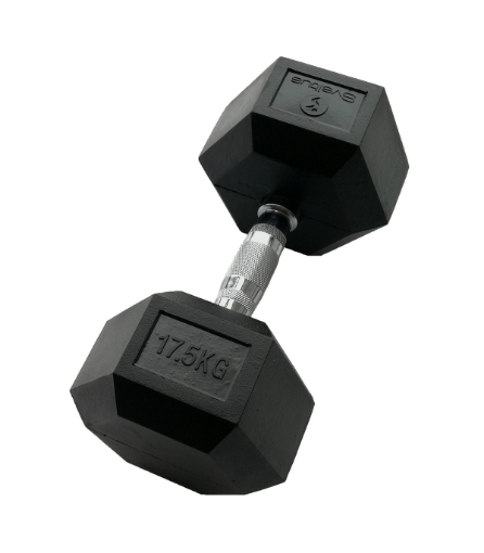 Attēls Sešstūra hantele 17.5 kg - Dumbbell