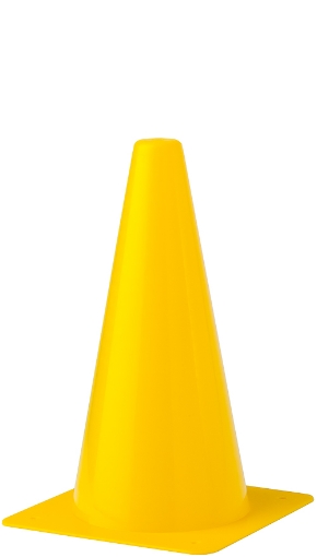 Attēls Plastmasas treniņu konuss 30cm - Dzeltena