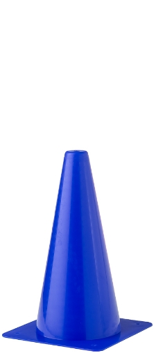 Attēls Plastmasas treniņu konuss 23cm - Zils 