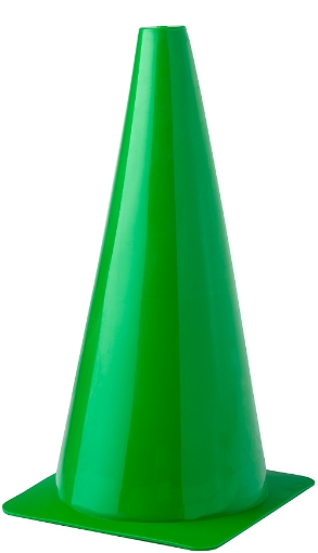 Attēls Plastmasas treniņu konuss 45cm - Zaļš 