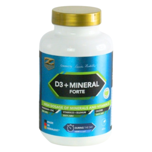 Attēls D3 + MINERĀLIE FORTE - 60 Kapsulas Z-Konzept