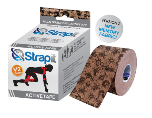 Attēls ACTIVETAPE 7,5CM x 5M - BĒŠS/MELNS