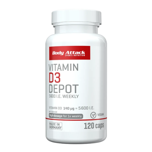Attēls D3 Vitamīns Depot - 120 Kapsulas Body Attack