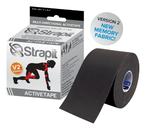 Attēls  ACTIVETAPE 5CM x 5M – MELNA STRAPIT