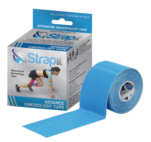 Attēls Kinezioloģiskā lente Advance 5cm x 5m Zila – Strapit