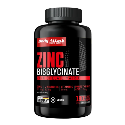 Attēls Zinc Bisglycinate  (180 Caps) Body Attack