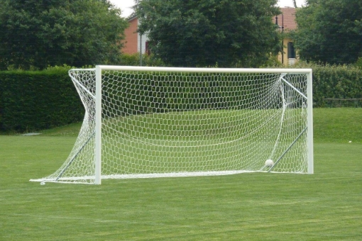 Attēls Poarta Fotbal Aluminiu 7.32x2.44 m, cu cadru fix de sol