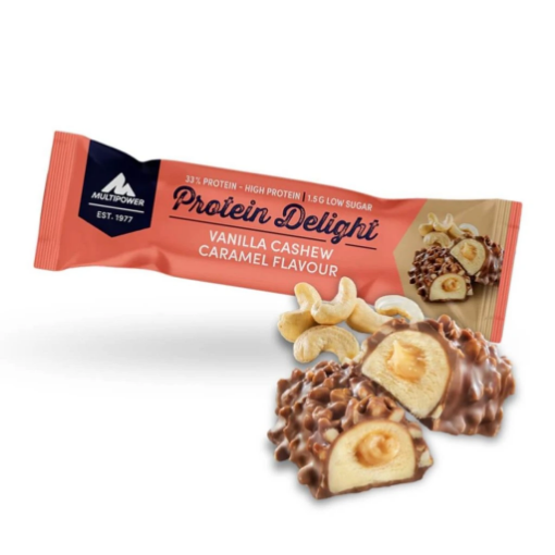 Attēls Proteīna batons Delight - 35g - Vanilija Kazu riekstu Karamelē