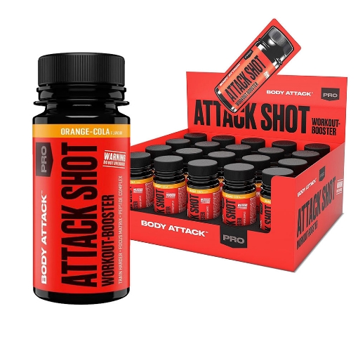 Attēls ATTACK SHOTS 20 x 60 ml - Apelsīns/Kola
