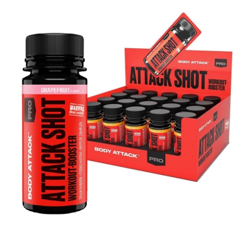Attēls ATTACK SHOTS 20 x 60 ml - Greipfrūts
