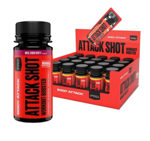 Attēls ATTACK SHOTS 20 x 60ml - Wildberry