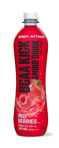 Attēls BCAA KICK Sarkanie ogu - 500 ml Body Attack