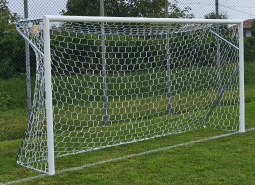 Attēls Pārvietojami alumīnija futbola vārti 4 × 2 m — Ø80 mm ar iekļautu tīklu — VI 6028