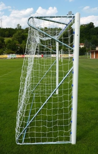 Attēls Pārvietojami alumīnija futbola vārti 5 × 2 m — Ø80 mm ar iekļautu tīklu — VI 6022