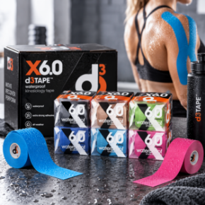 Kategorijas attēls d3Tape X6.0 Waterproof – kinezioloģiskā lente 5 cm x 6 m